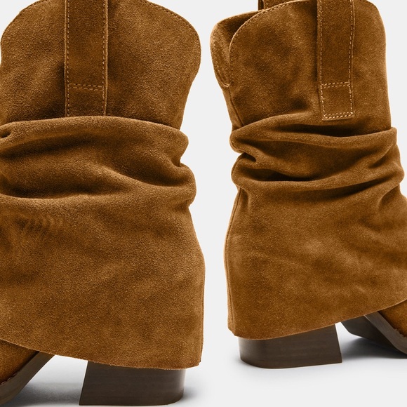 Suede brown Western Boots Pia Steve Madden 7 - Picture 4 of 11